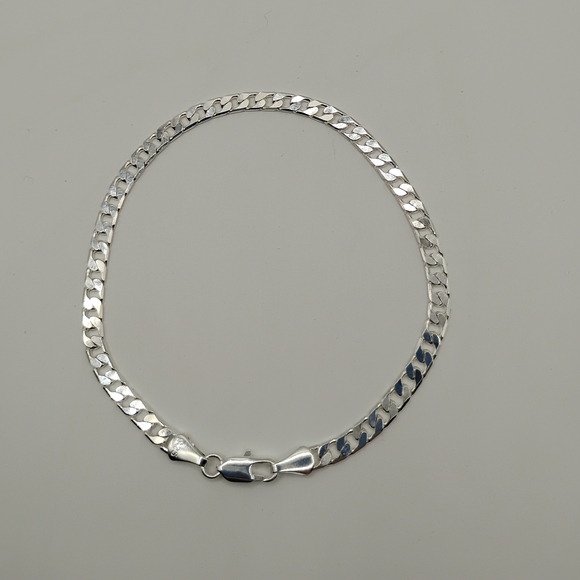 Sterling Silver 925 Cuban Link 8" Bracelet - Picture 3 of 8
